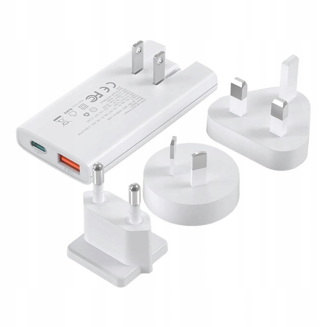 Ładowarka sieciowa Choetech PD6011 65 W GaN Ultra Usb-c Usb-a biała