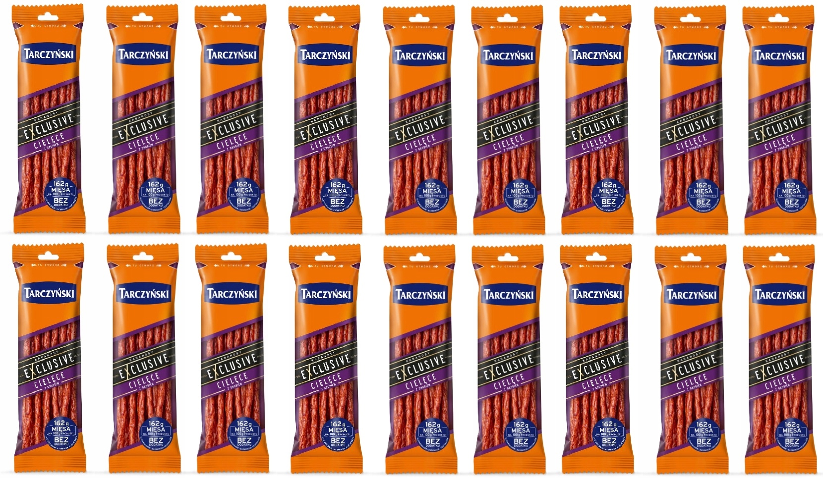 Levně 18x 90g Tarczyński Kabanos exclusive telecí drůbeží Karton