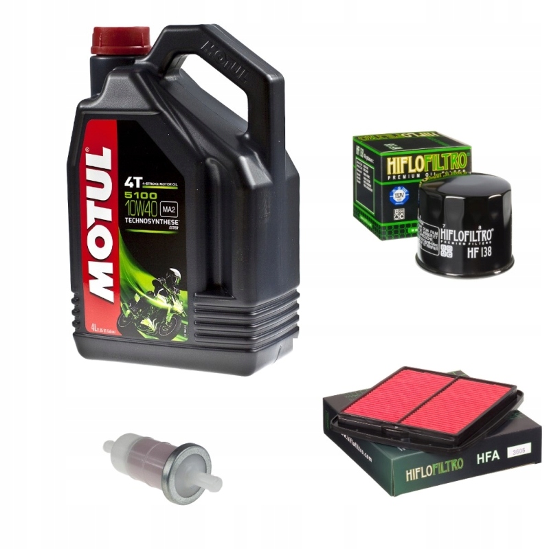 Sada filtrov olej Motul 5100 10W40 Suzuki GSX-R600 750 1100 olej