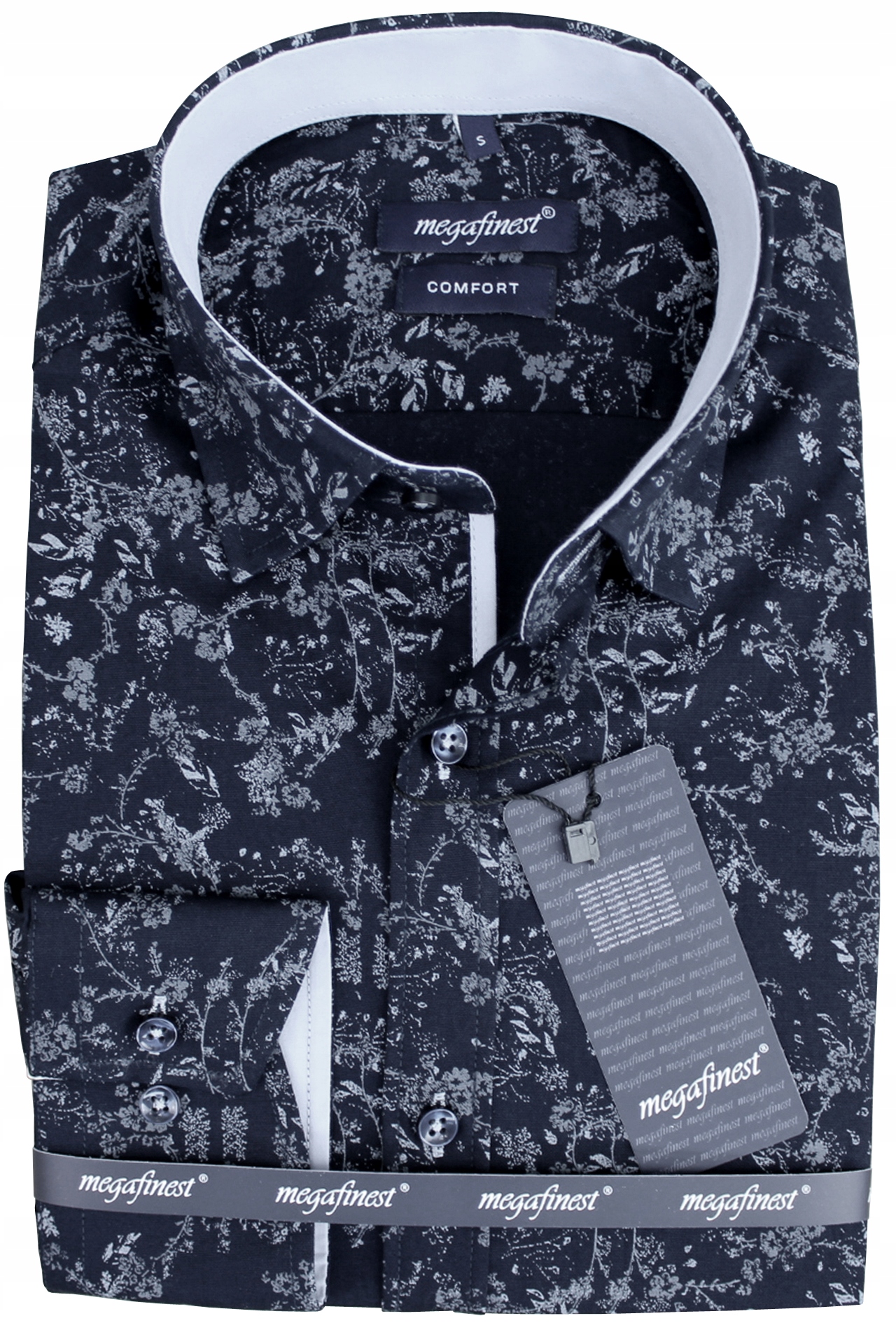 

Koszula męska czarna granat szary wzór 839 43 XL