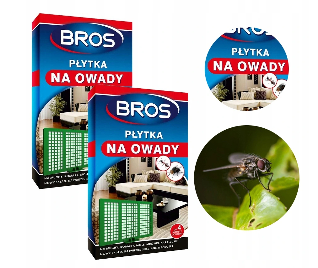 

2x Płytka Na Owady Latające Muchy Komary Inne Bros