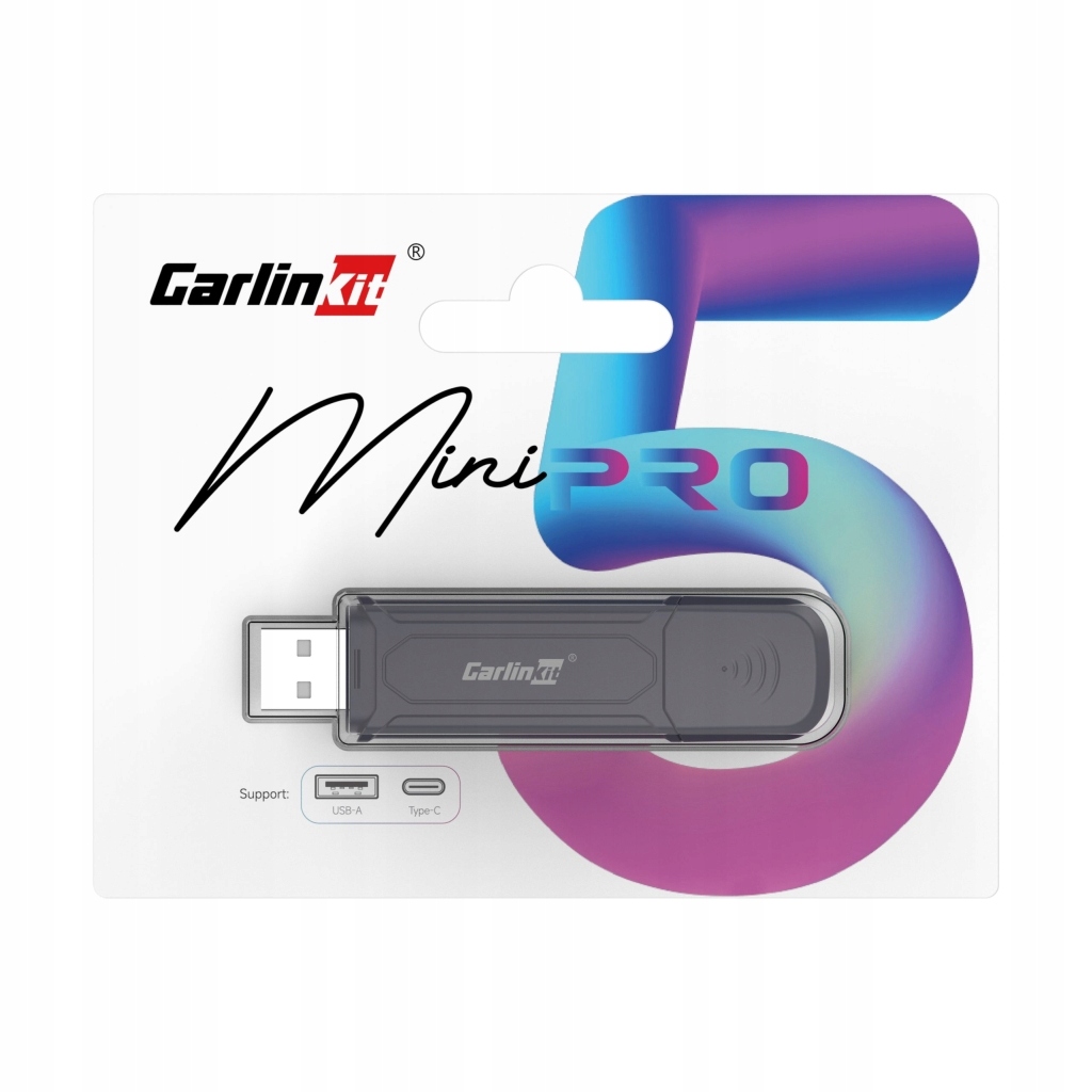 CarlinKit Mini 5 SE Pro 2v1 Bezdrátový adaptér CarPlay a Android Auto