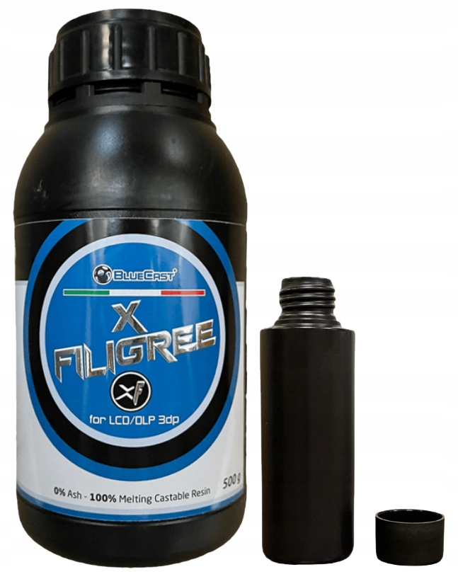 Uv pryskyřice Bluecast X-Filigree Výkonná 0,1 kg 0,1 l pro 3D tiskárnu Trvanlivá