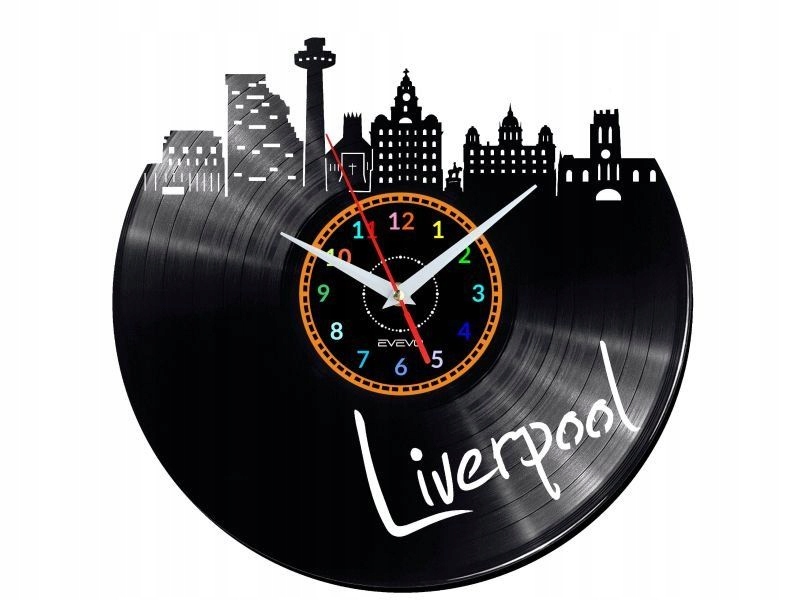 Liverpool Dárek Originální dekorace do domu Hodiny z vinylové desky