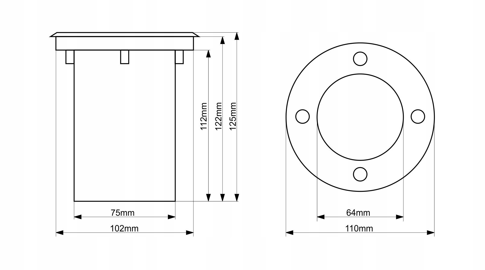 OPRAWA OGRODOWA NAJAZDOWA LED Żarówka GU10 GRATIS! PROMOCJA! Liczba sztuk w opakowaniu 1