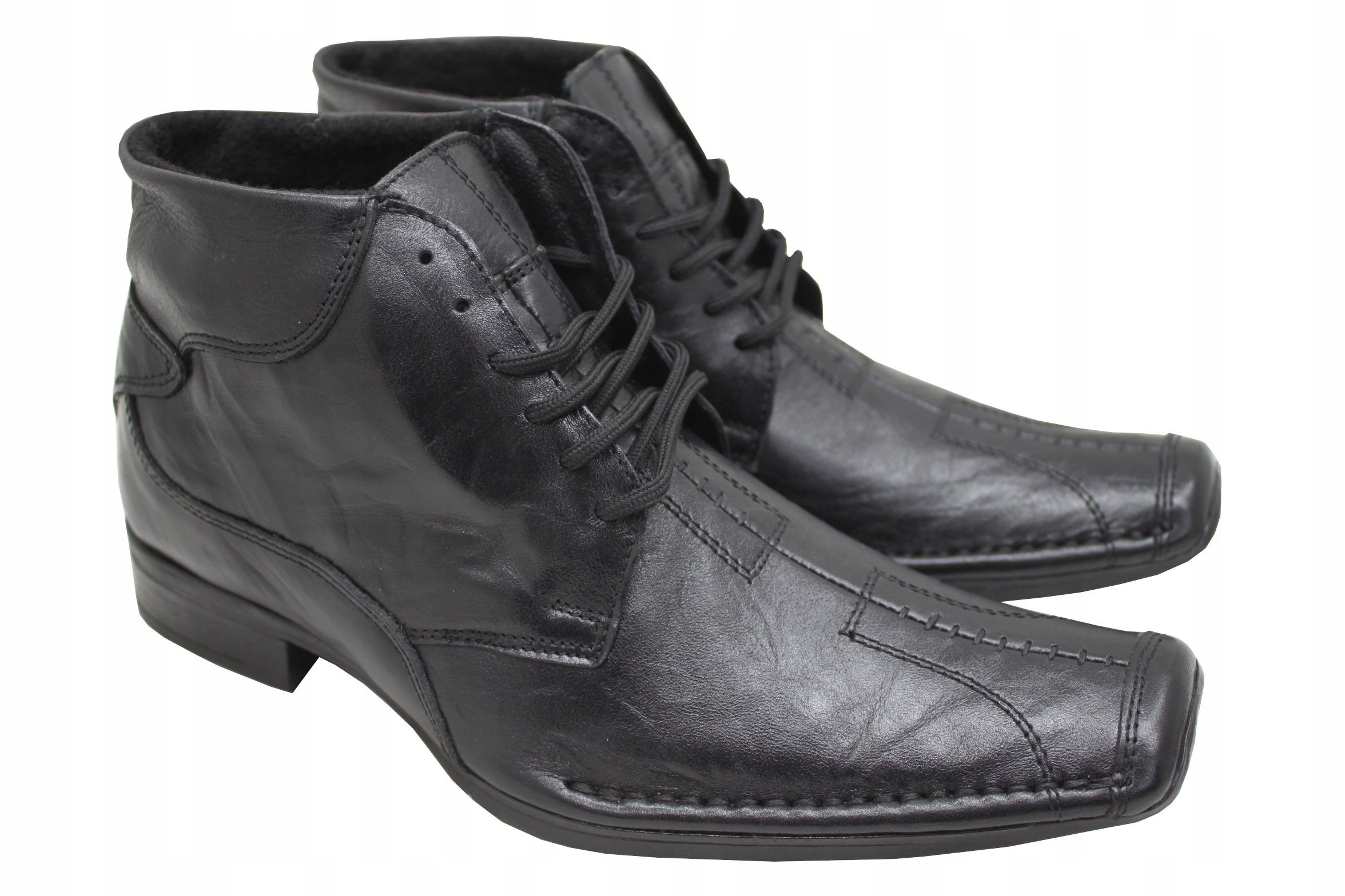 

Trzewiki botki męskie skóra czarny r. 41