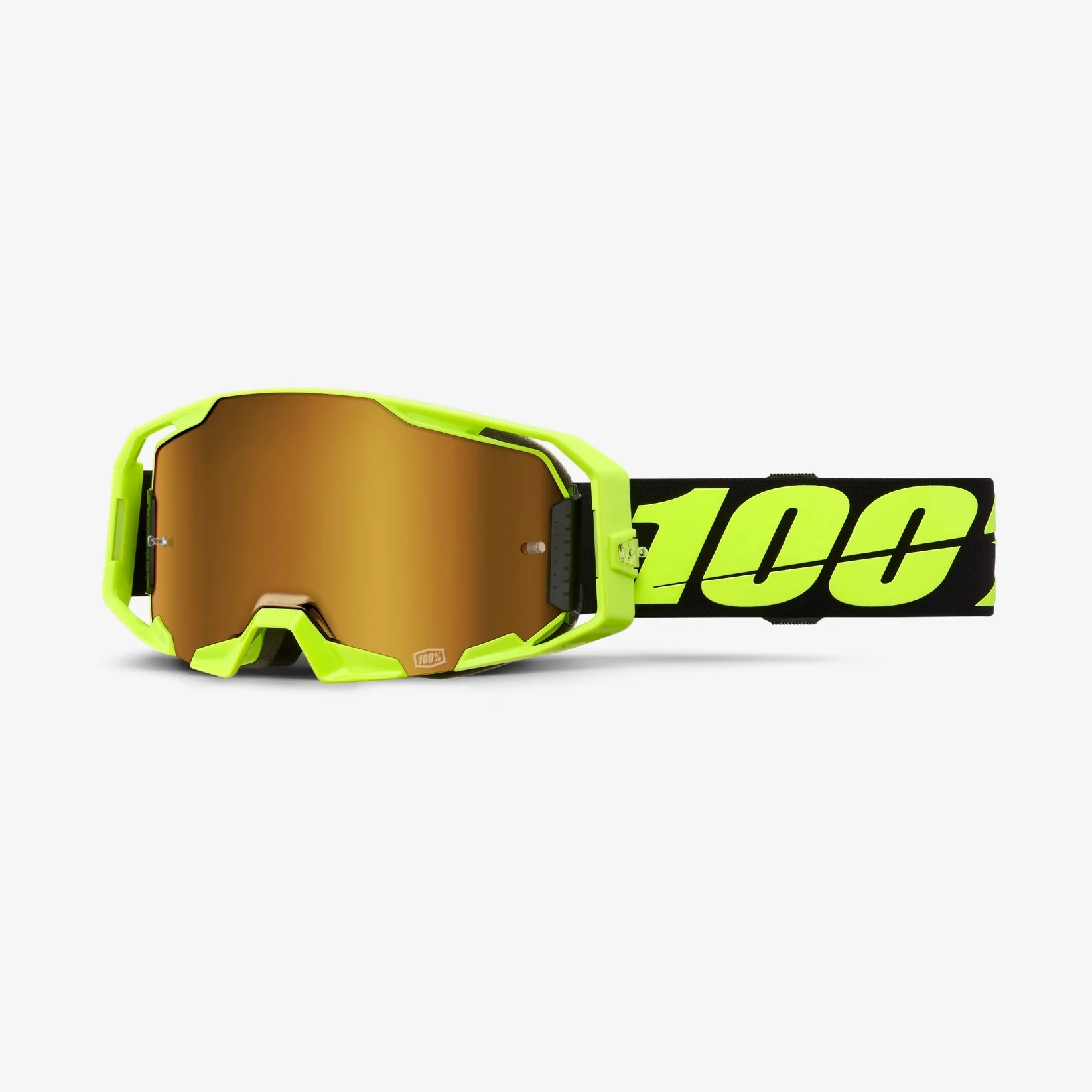 100 % Okuliare Armatic Neon Yellow – Mirror True Gold Lens – Žltá Farba