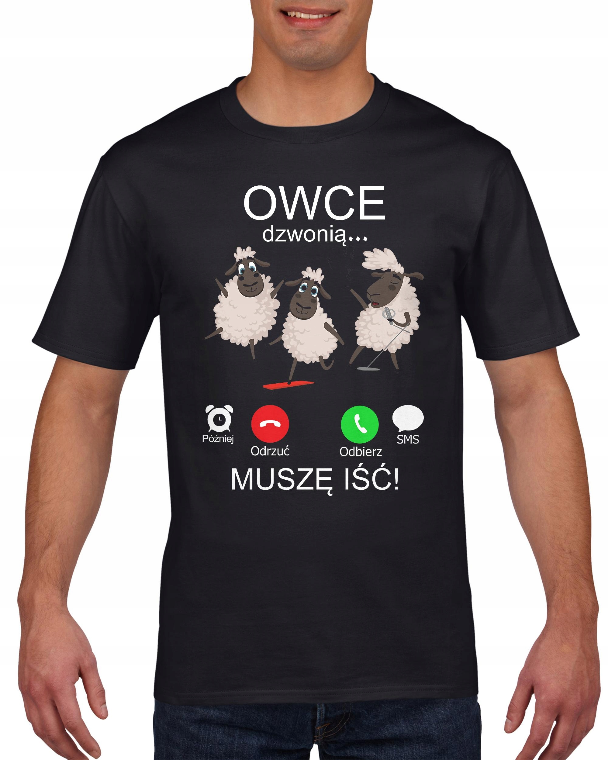 

Koszulka męska Muszę Iść Owce Dzwonią L