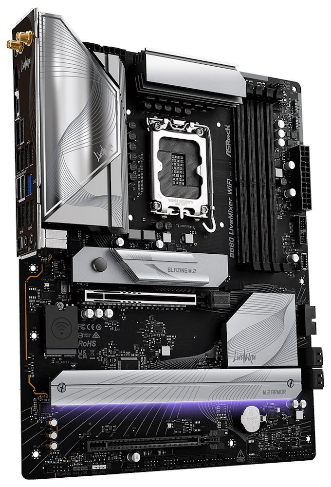 ASRock B860 LiveMixer WiFi Intel B860 LGA1851 4x DDR5 3x M.2 Hdmi