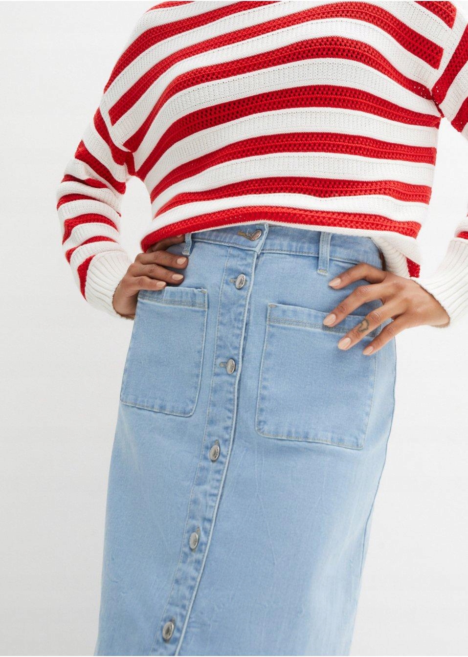 48 DŻINSOWA SPÓDNICA kpb Fason prosta