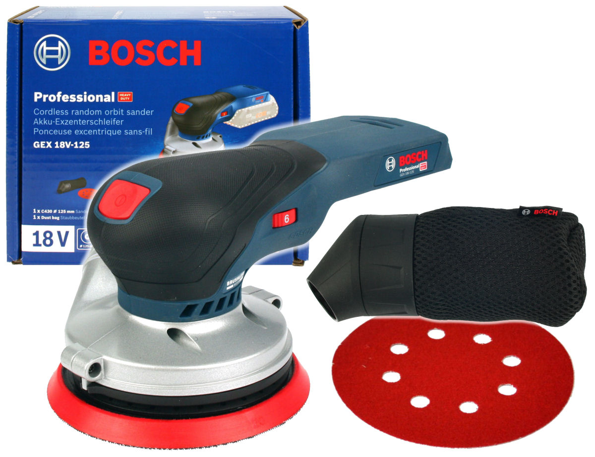 Ponceuse excentrique bosch gex 18v-125 professional - sans