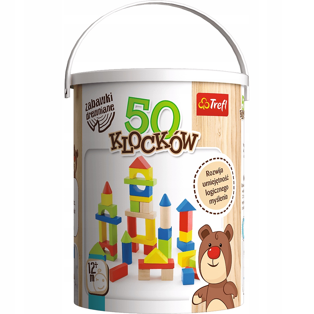 

Trefl Drewniane kolorowe Klocki 50 Sorter 60650