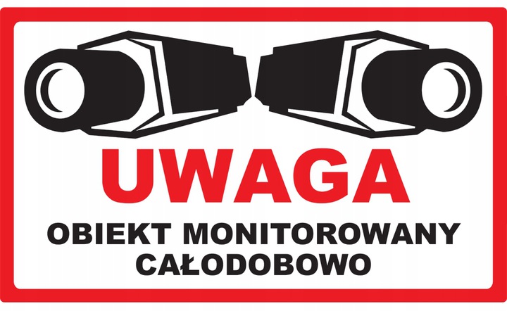 

Tablica uwaga obiekt monitorowany tabliczka 35x25