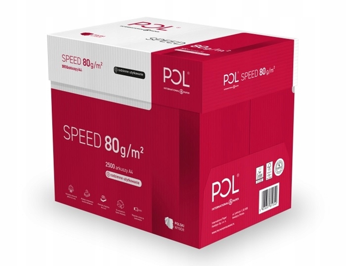 

Papier ksero Polspeed A4 80g xero 5 ryz 2500 ark.