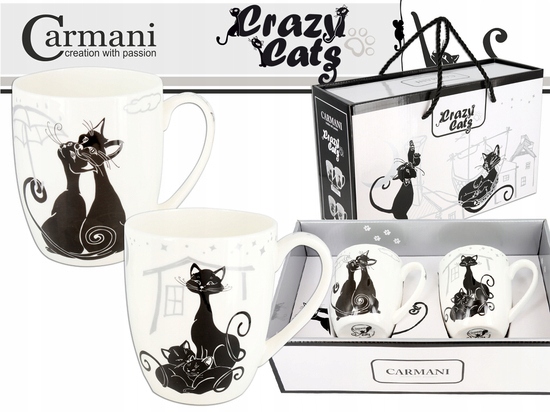

Zestaw 2 Kubków 380ml Carmani Zakochane Kociaki