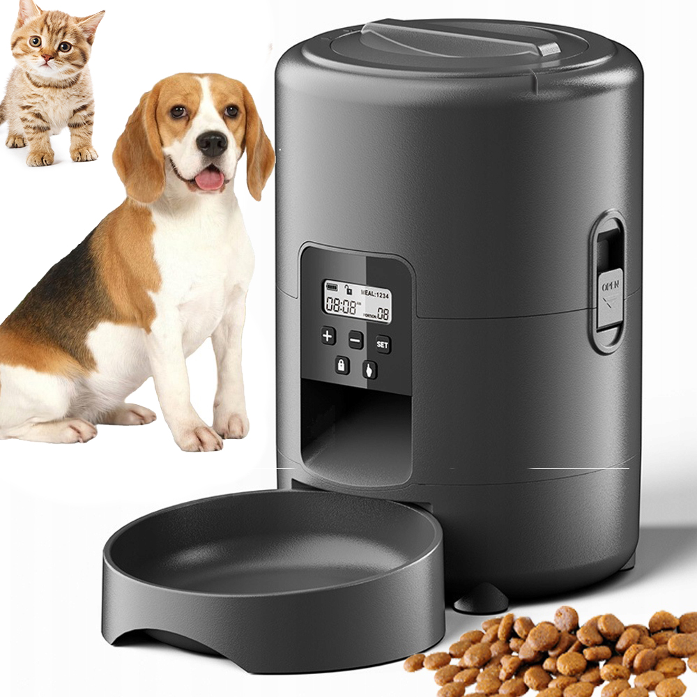 Levně 2L Automatický Podavač Krmiva Pro Kočky Psa Dávkovač Potravin Usb Zástrčky