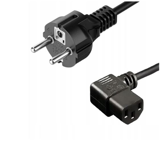 KABEL ZASILAJACY PC ATX KĄTOWY DŁUGI 2,7m - 2,8m