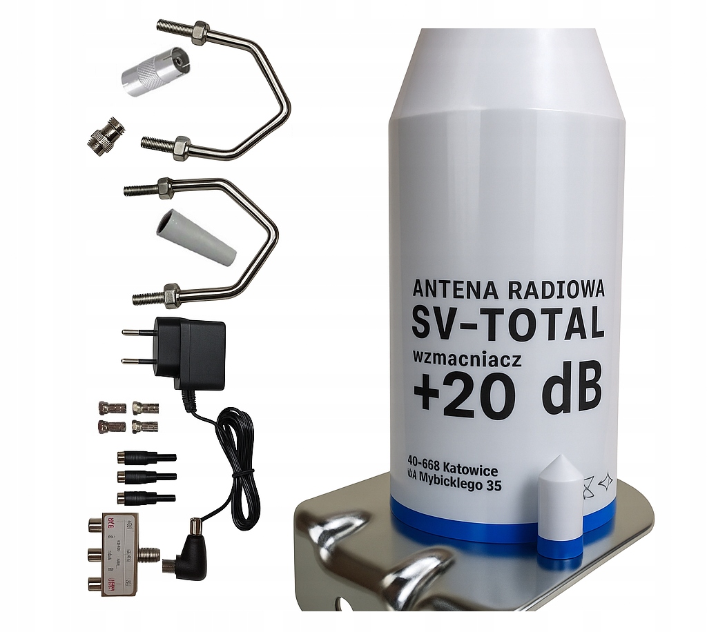 Mocna Antena Radiowa Fm Sv-total Na 3 Odbiorniki na 3 Radia Mocny Sygnał