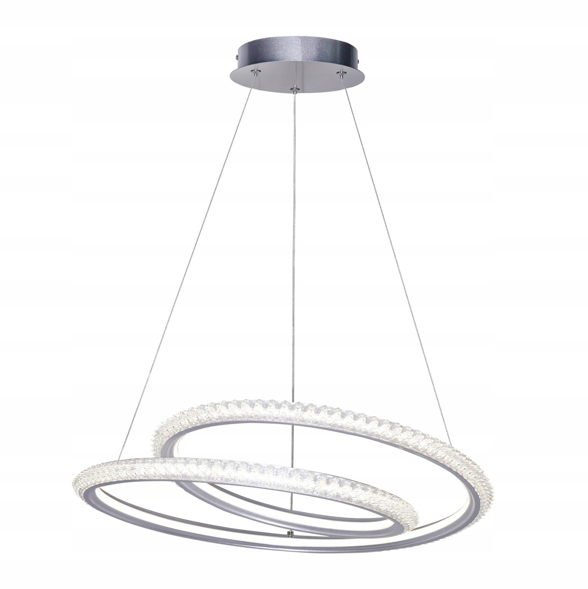 Kortia PND-64873-SILV Moderní stříbrná závěsná Led lampa