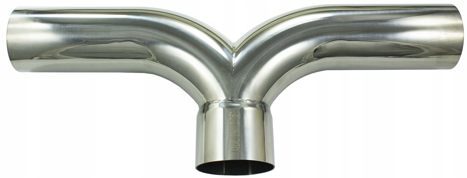 MDC Y-pipe Výfukový T-rozdělovač 180 stupňů 70 70mm 2,75'' Nerezová ocel 304S