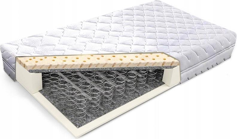 80x170 materac sprężynowy z lateksem premium 21cm higieniczny sprężyny H3