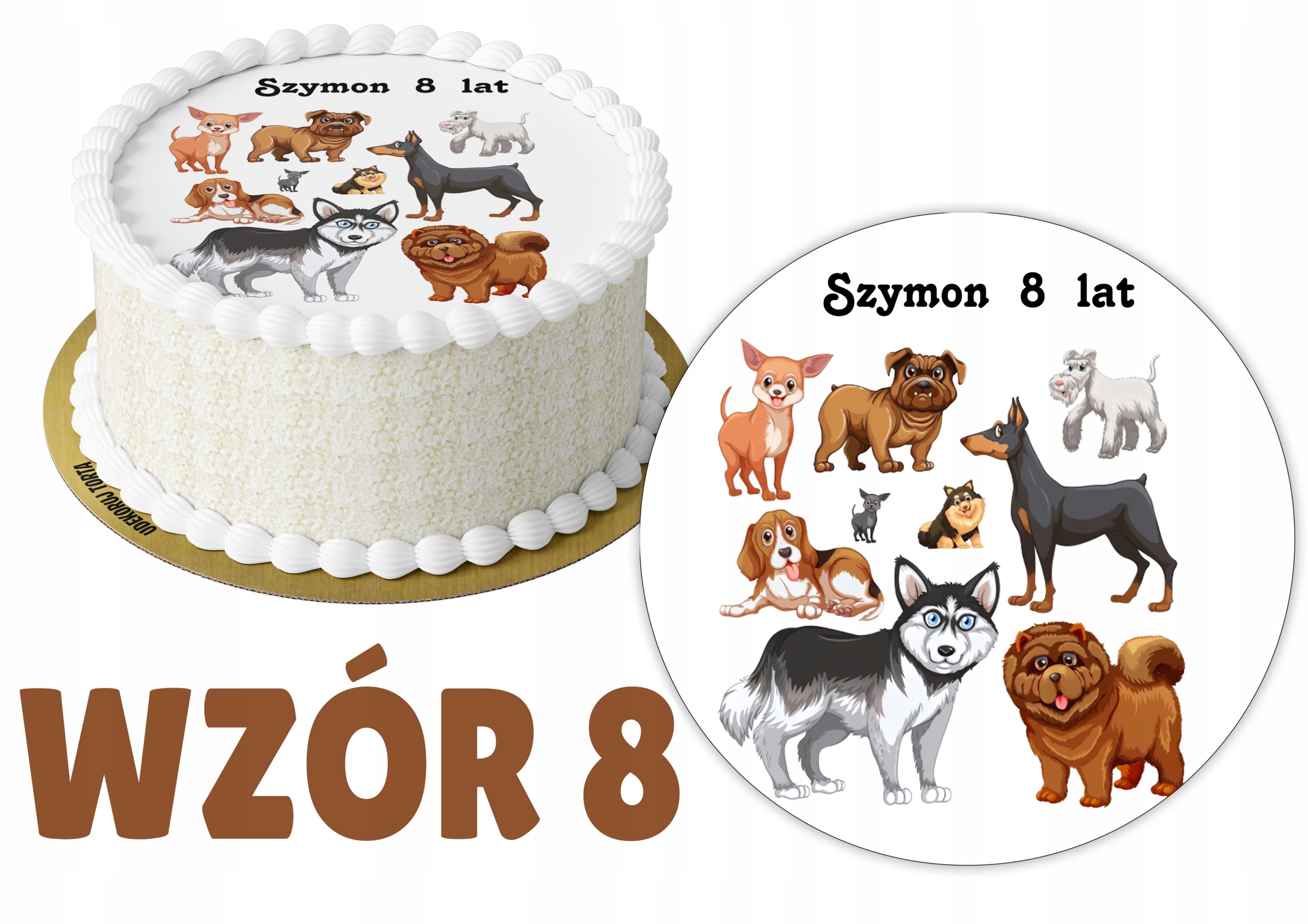 Opłatek z nadrukiem Pieski + IMIĘ EAN (GTIN) 5904183434636
