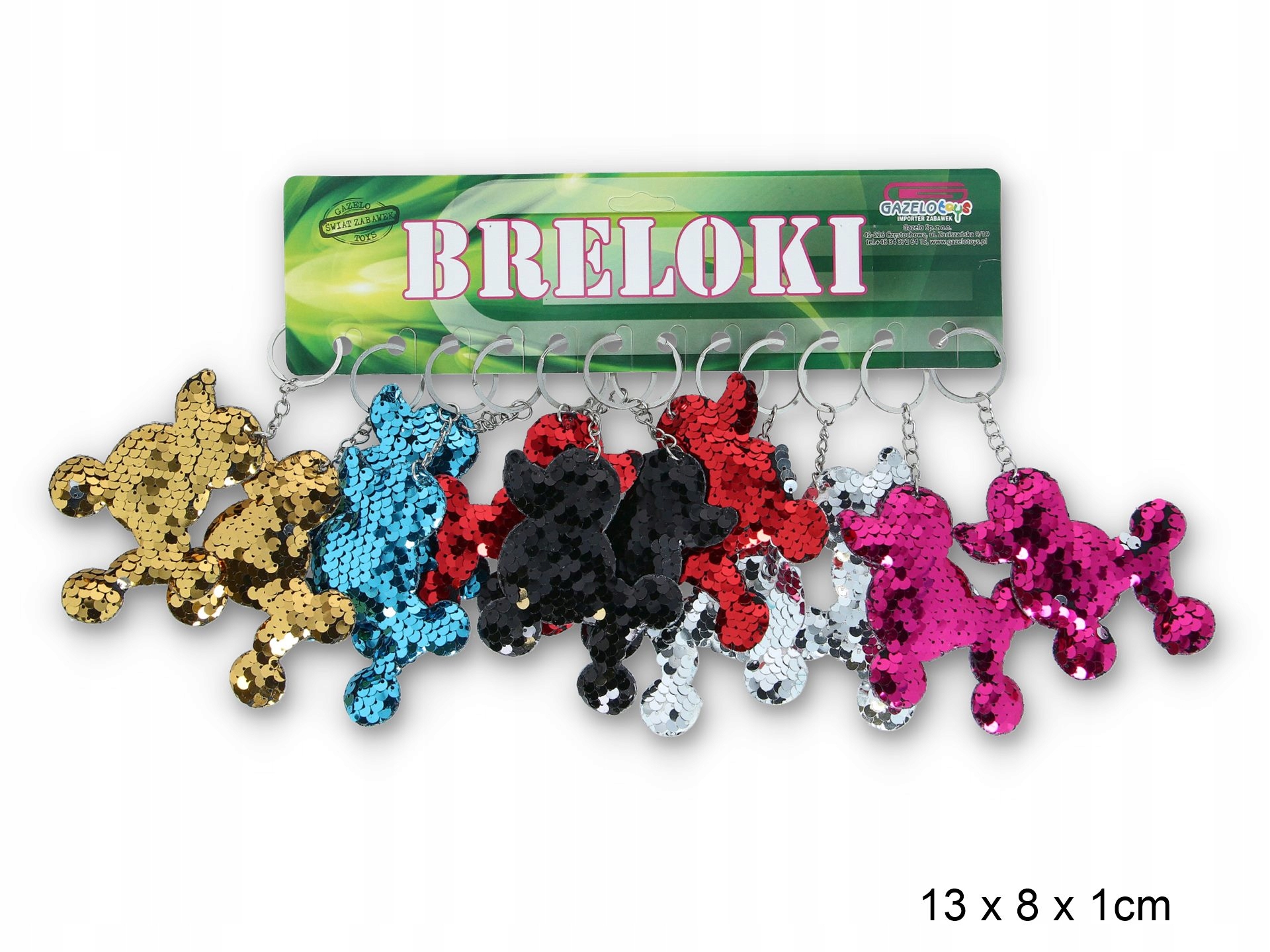 

Brelok zawieszka Piesek pudelek z cekin