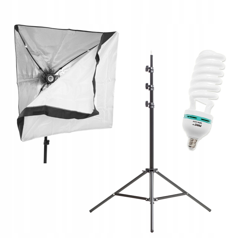 

Lampa Studyjna softbox 50x50cm 85W statyw