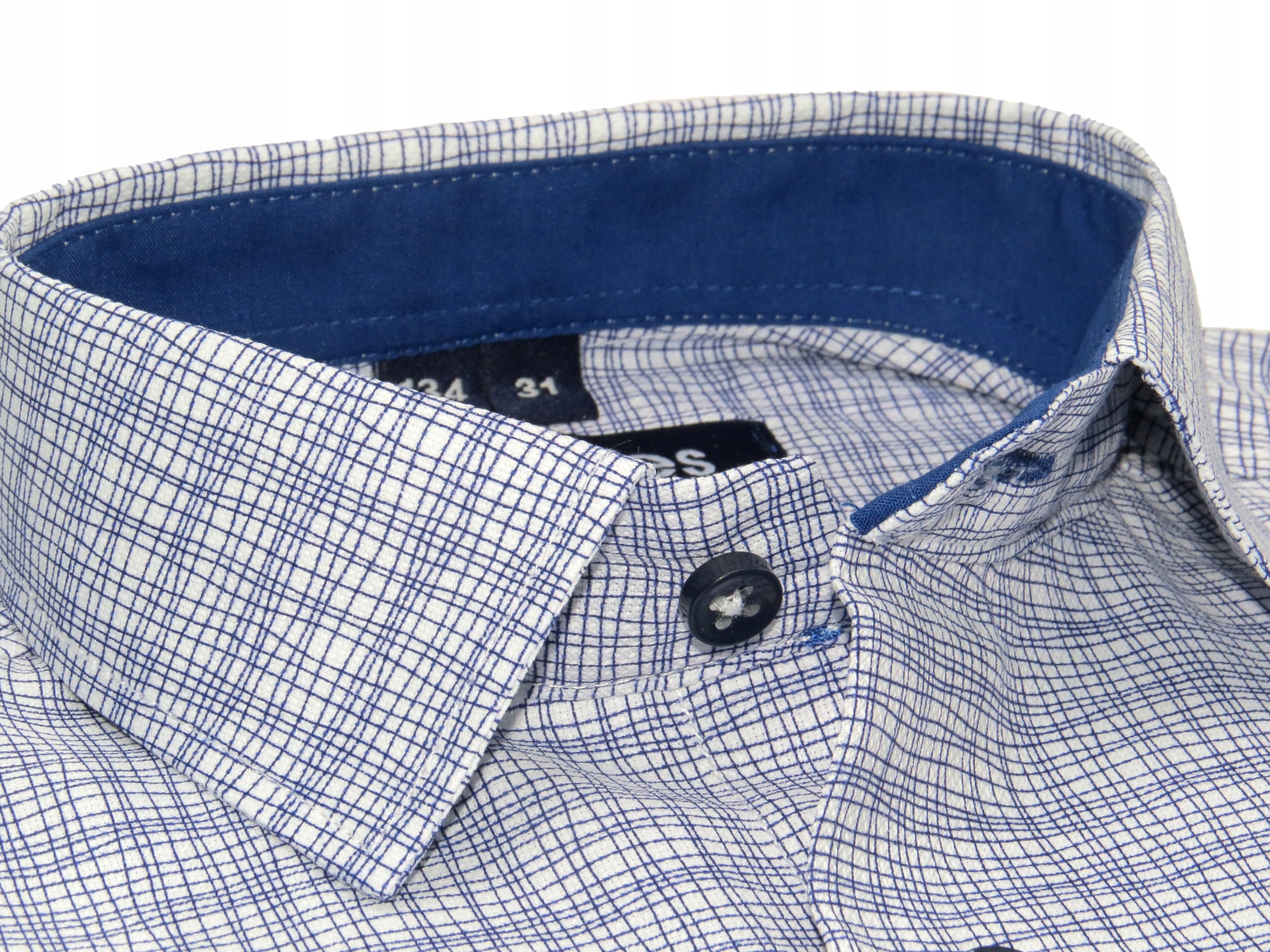 Jankes Koszula WIZYTOWA Chłopięca FALE 140 Rękaw długi rękaw