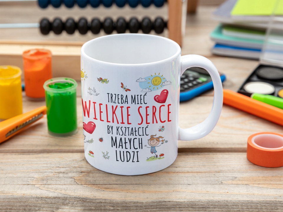 KUBEK PREZENT PODZIĘKOWANIE DLA NAUCZYCIELA WYCHOWAWCY DZIEŃ NAUCZYCIELA Tematyka, motyw Dzień nauczyciela