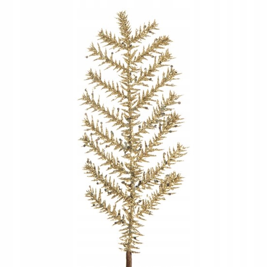 

Złocista Gałązka Jak Jodełka Na Choinkę Brokatowa