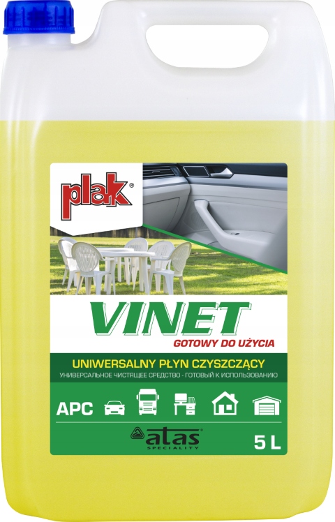 

Plak Atas Vinet Czyste Plastiki Płyn Do Mycia 5L