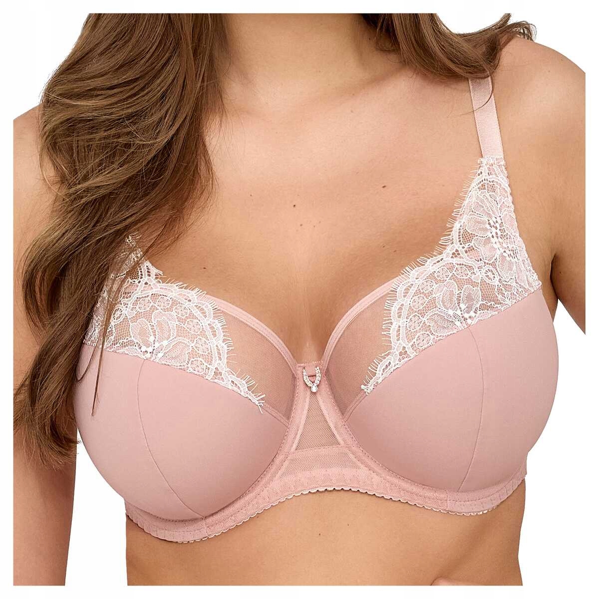 Ava Biustonosz półusztywniany stanik koronka Mistral 2223 różowy 80D