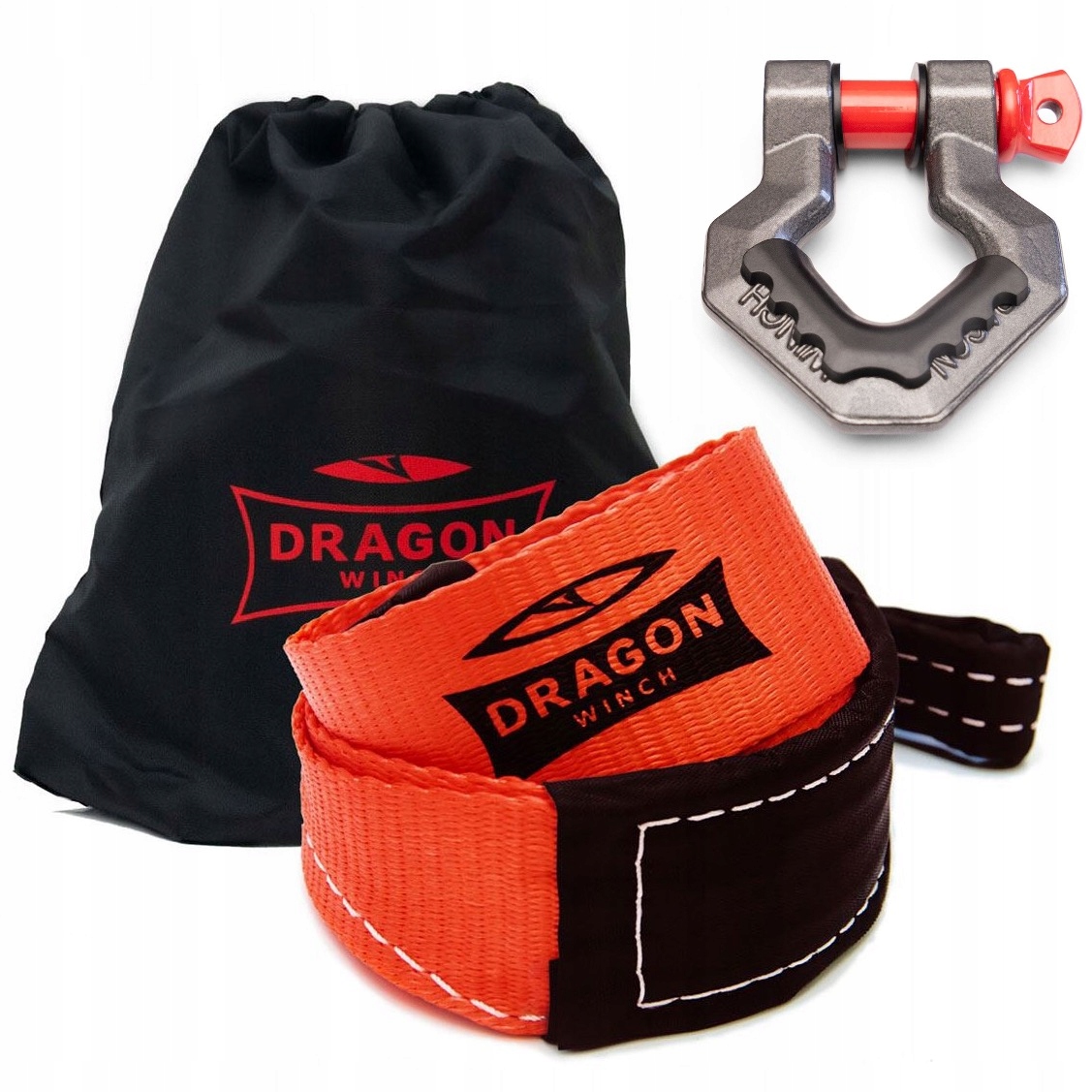 Dragon Winch x1 Sklo 3/4 4,75 T x1 Pas 1,5M 4T II navijáky Těžký Terén