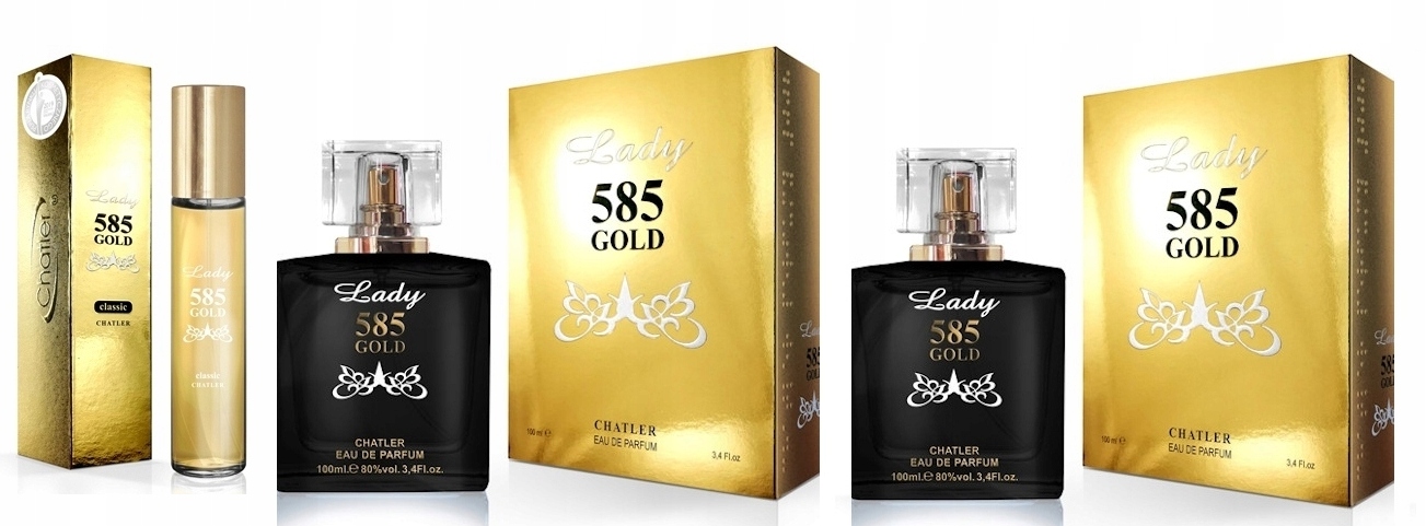 Chatler Lady 585 Gold 2x100 ml 30 ml Edp Komplet
