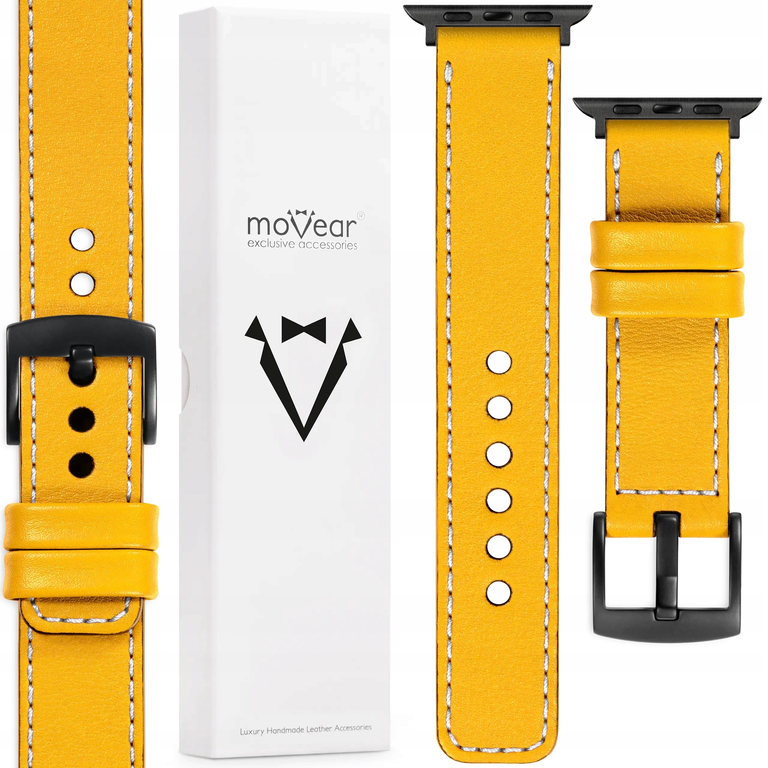 Kožený řemínek 22 mm pro Apple Watch 10 9 8 7 6 5 4-1 Se 42-40 Movear