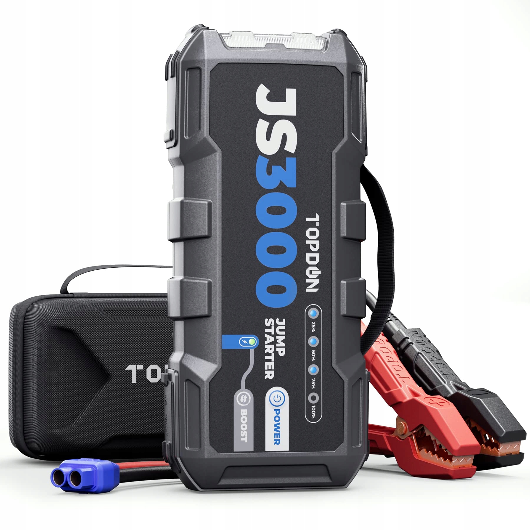 TOPDON JS3000 Powerbank 3000A 24000mAh Booster do 9L Benzyny 7L Diesla — miniatura 7