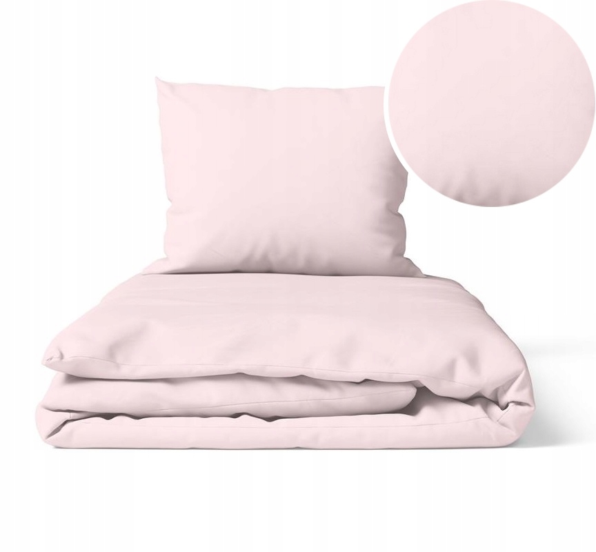 Hotelové Povlečení 160x200 cm 2xPOVLEČENÍ 70x80 Sada Povlečení Pudrová Růžová