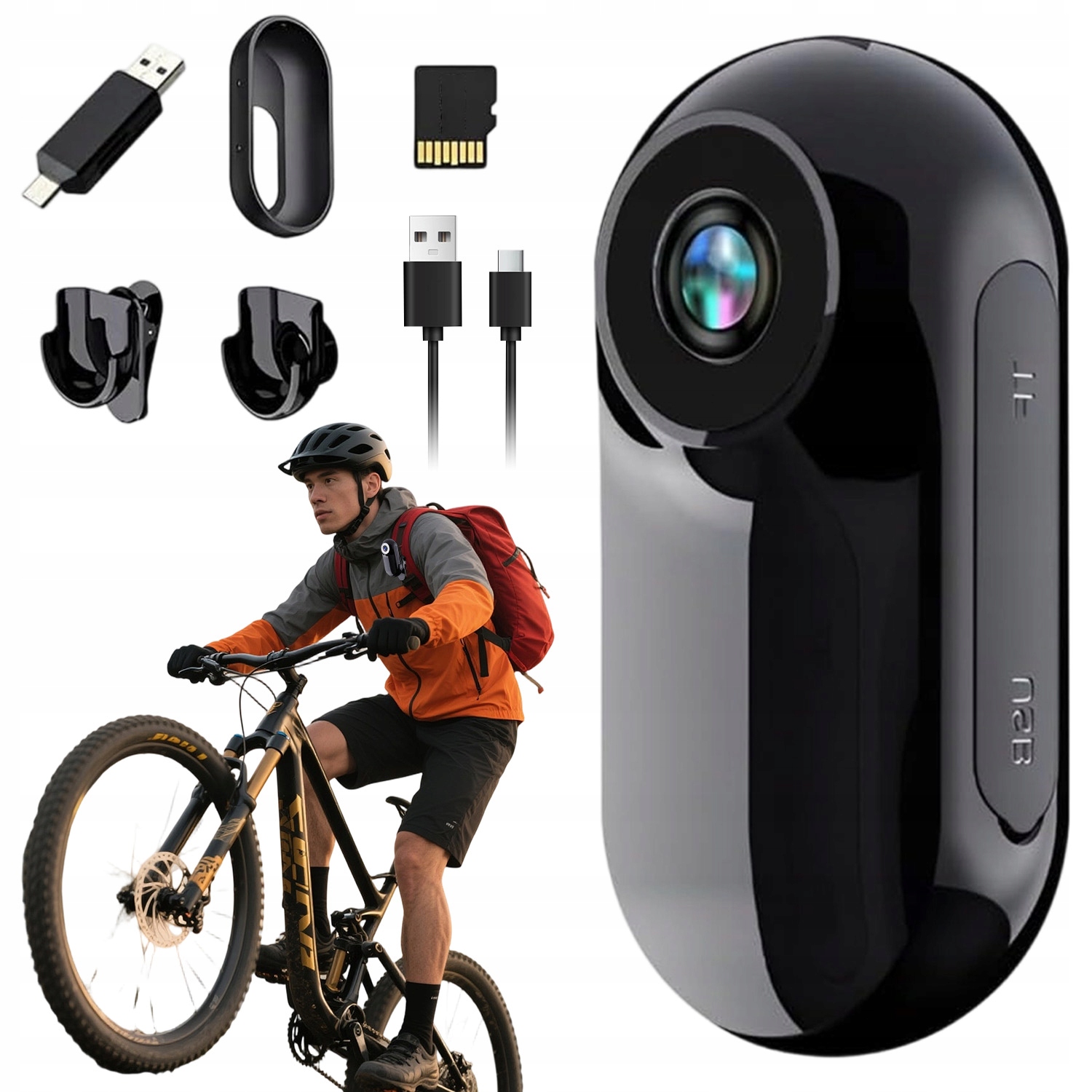 Přenosná Mini Špionážní Sportovní Kamera Vlog Rekordér Full Hd 1080P