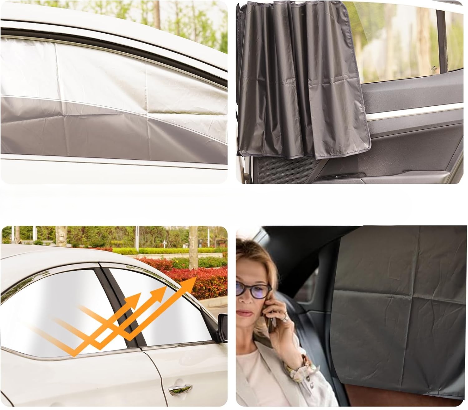 OSŁONA ROLETA 2x PRZECIWSŁONECZNA DO AUTA MAGNETYCZNA UV UNIWERSALNA RZEPY Producent części Inny