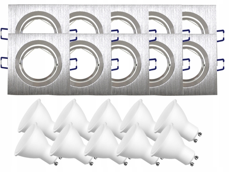 Sada stropních svítidel Halogen 10 x žárovky 5,5 W