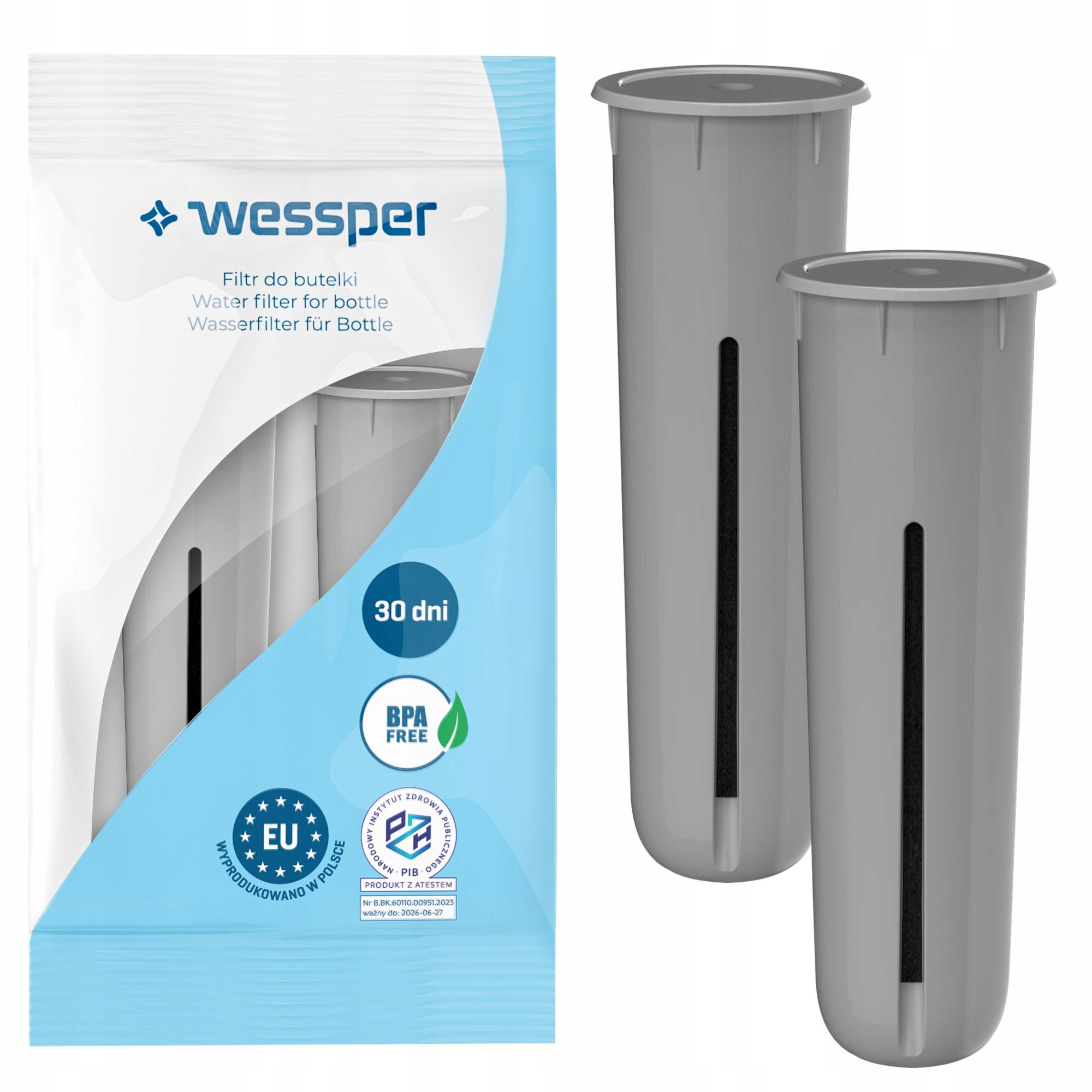Filtr Węglowy Do Wody Wessper do butelki z filtrem Dafi Soft i Solid 2szt.-Zdjęcie-0