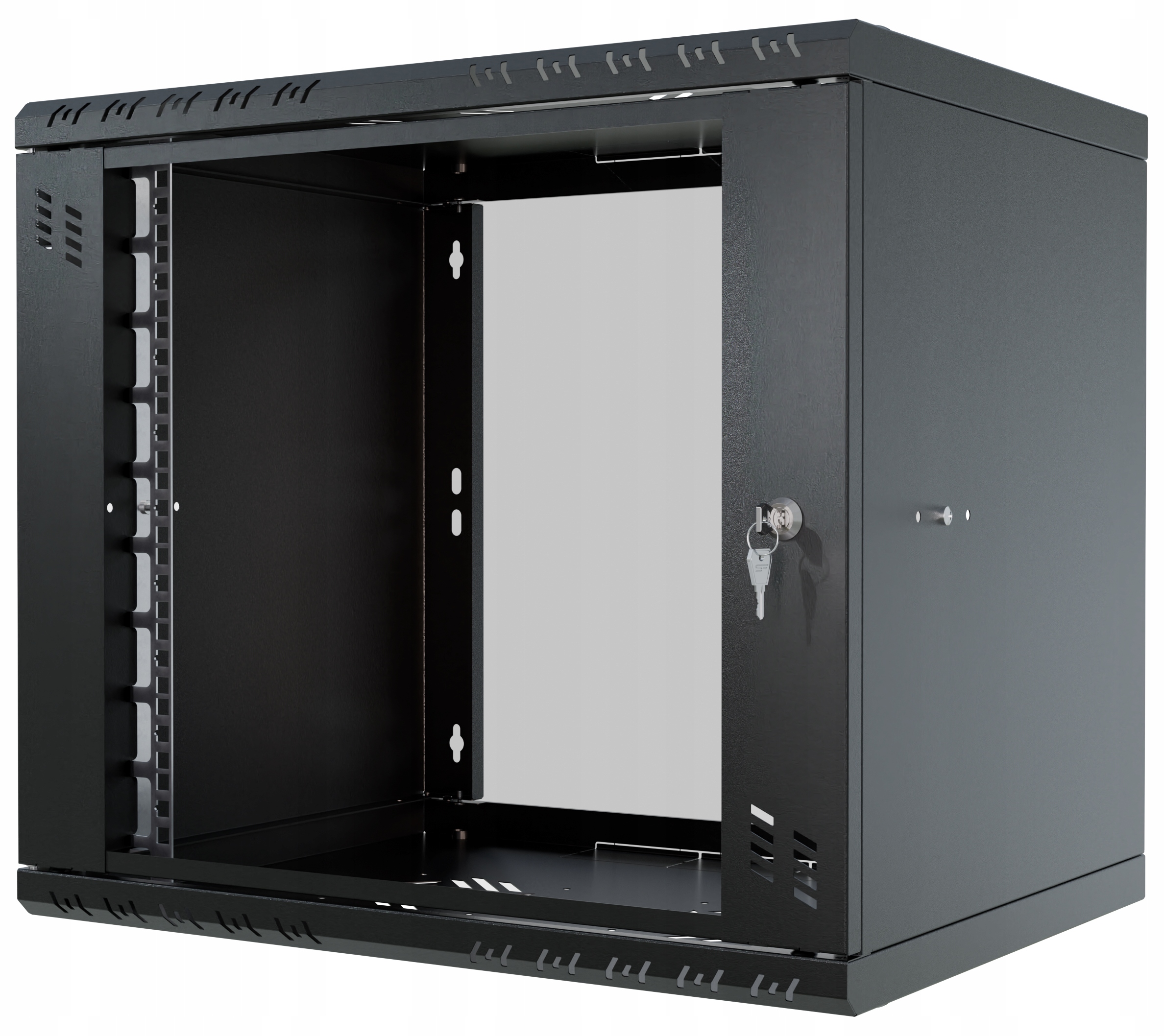 Skříň serverová skříň Rack 19" 9U 400 mm Dveře se sklem Černá Stalflex