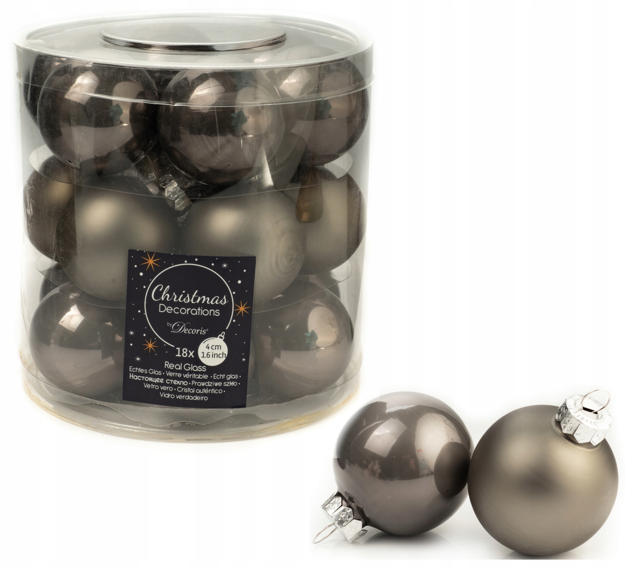 

Bombki choinkowe Szklane 18szt 4 cm Choinka ozdoba