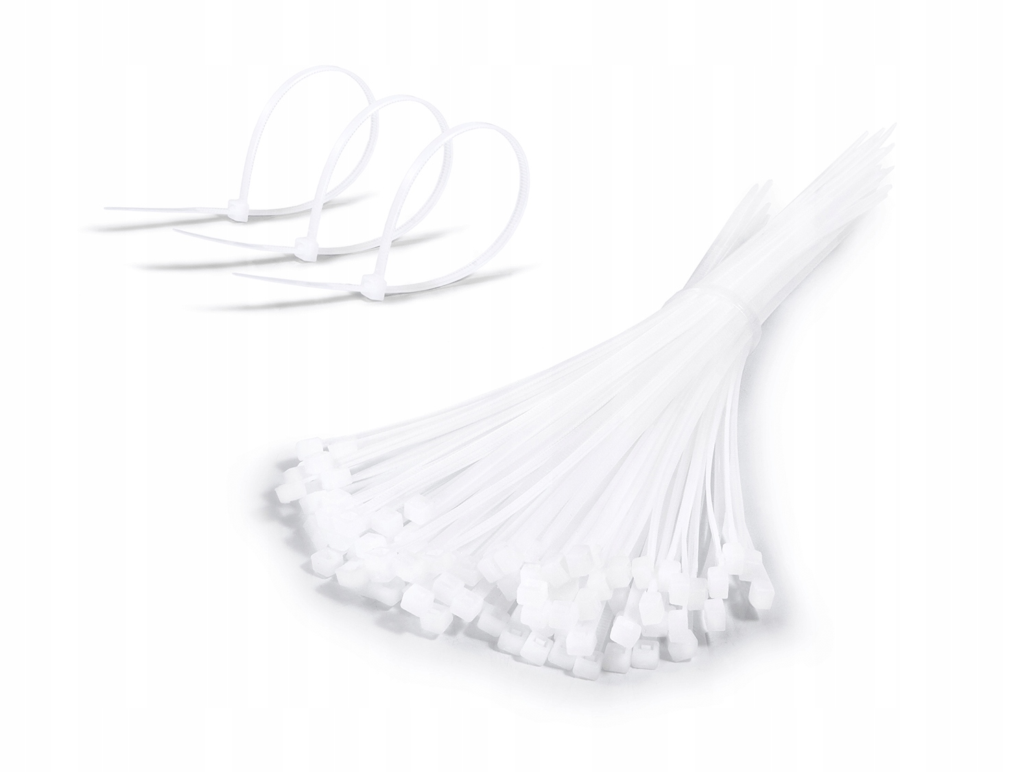 Opaski Zaciskowe Kablowe Trytytki Białe 4x200mm 100SZT