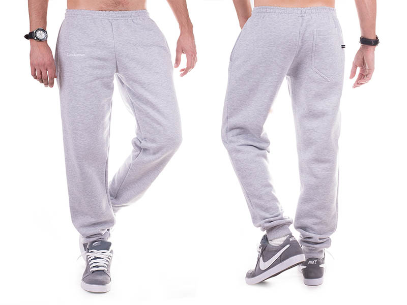 Šedé pánské sportovní tepláky, velikost L