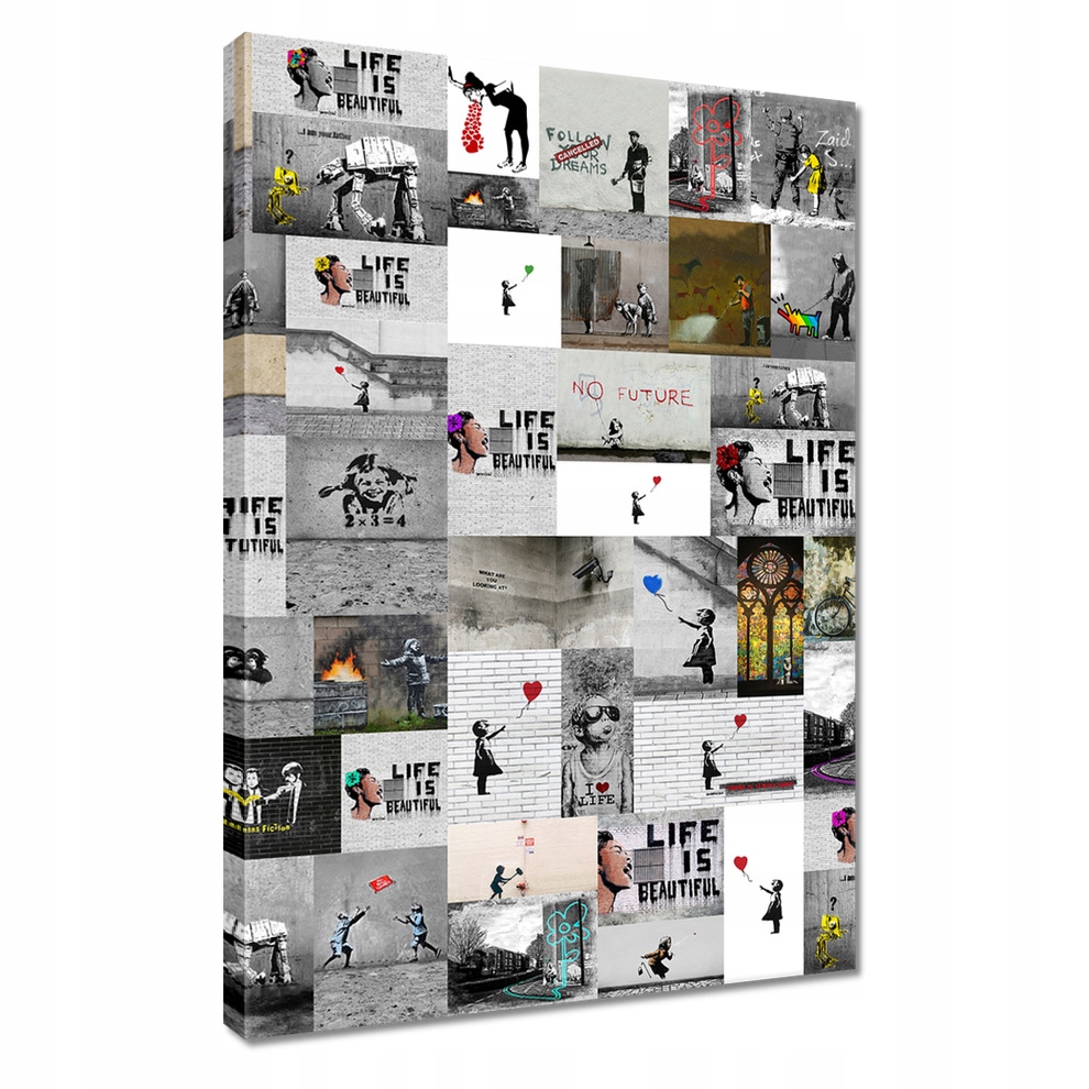 

Obraz 20x30 Mega Mix Banksy Kolaż