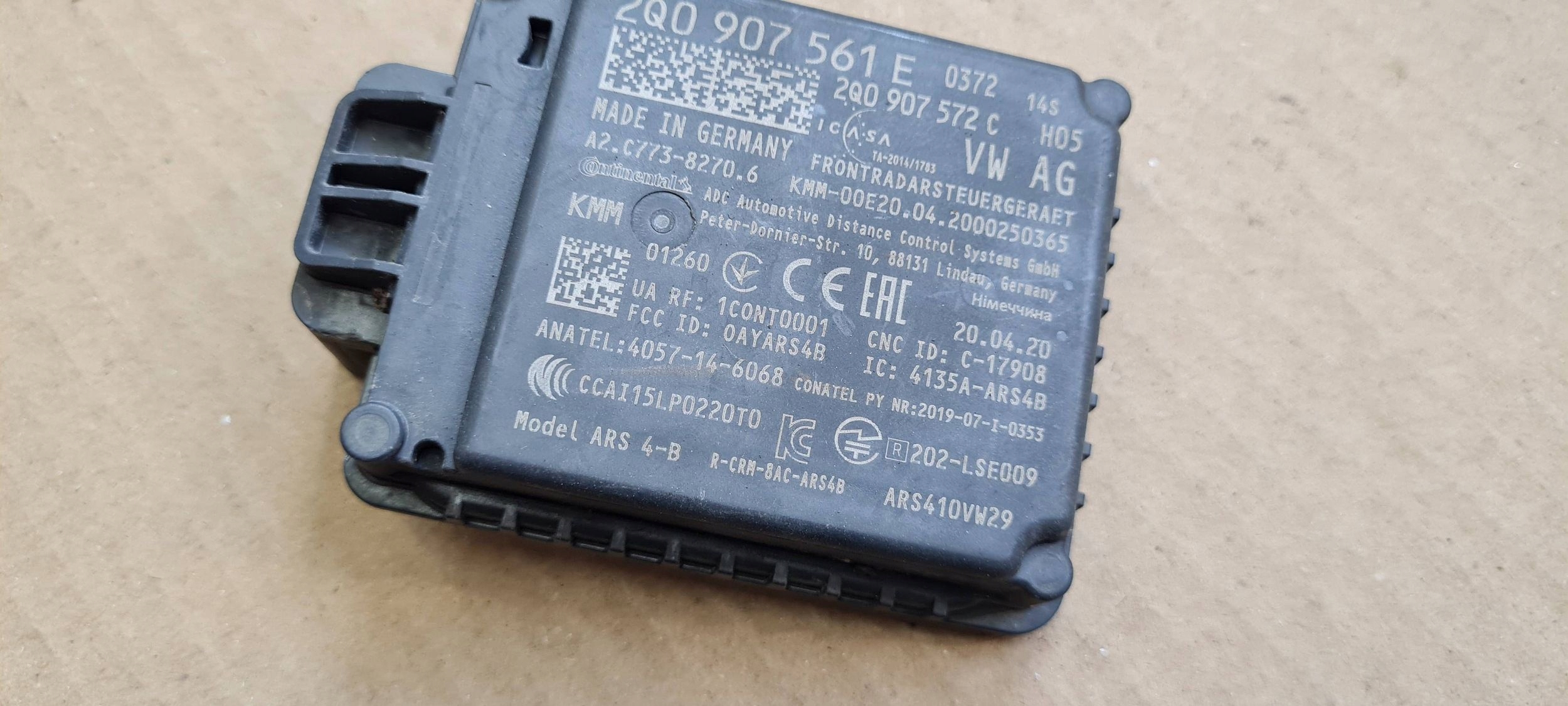 Q3 83A RADAR SENSOR DISTRONIC 2Q0907561E ACC VW AUDI TIGUAN