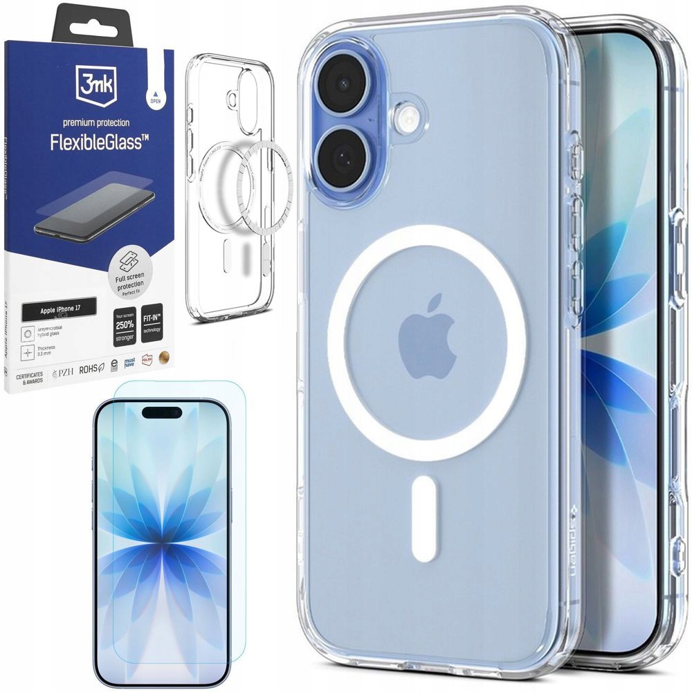 Pouzdro Spigen Ultra Hybrid MagSafe ochranné Sklo 3mk pro Apple iPhone 17