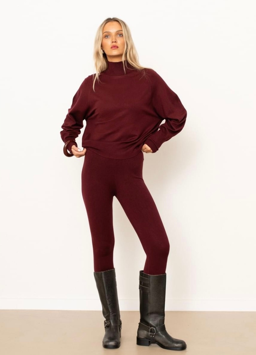 Svetrové legíny krémové Lemonada velikost univerzální